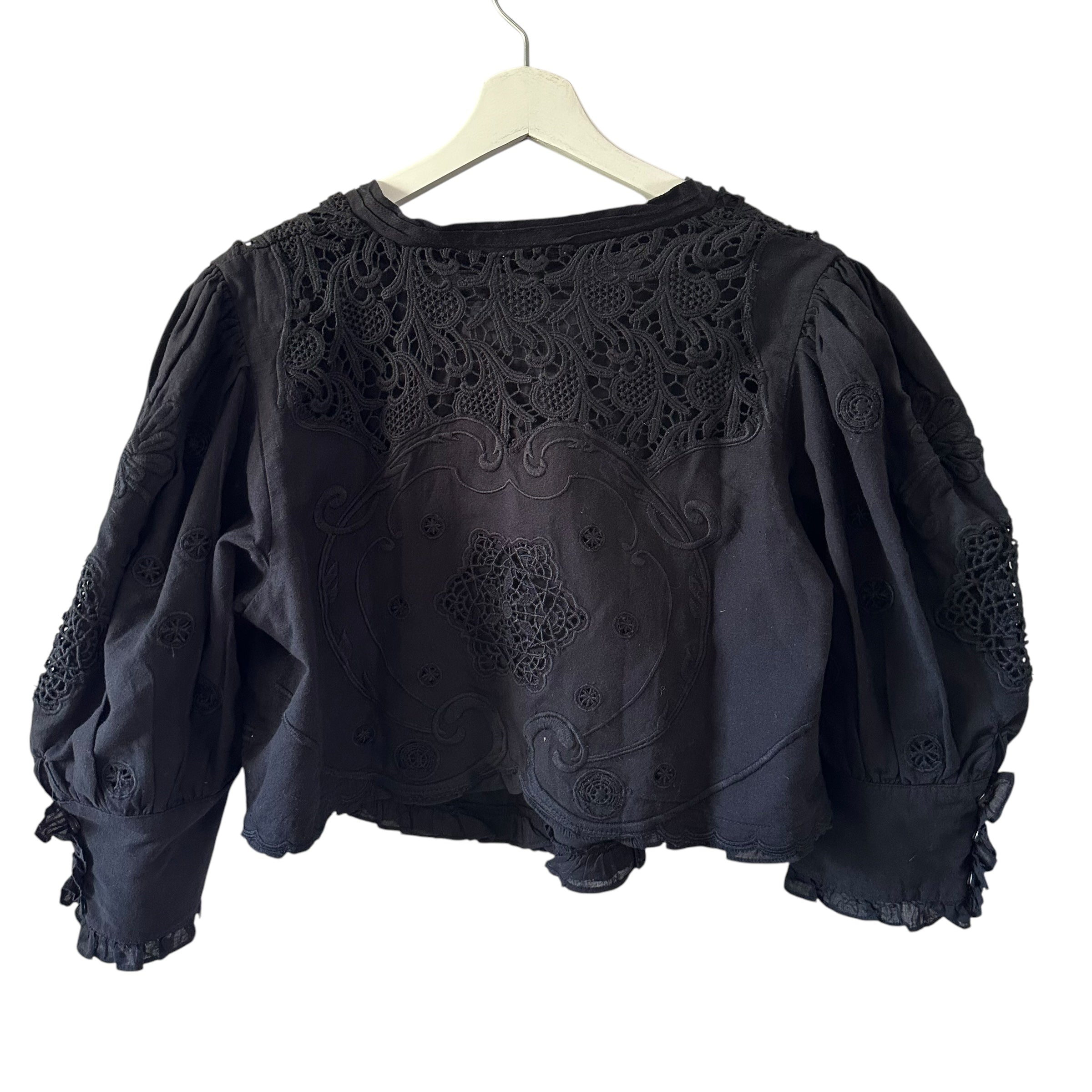 byTiMo Linen Embroidery Top Size L