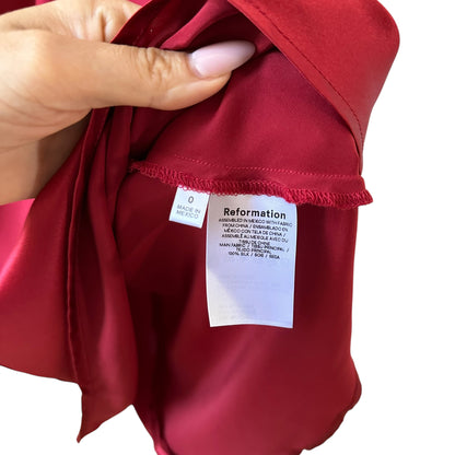 Reformation Casette Silk Dress Size 0