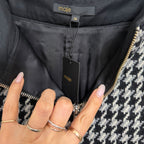 MAJE Courte Jarlone Wool Blend Houndstooth Mini Skirt Size 4