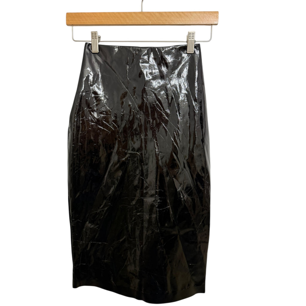 Commando Faux Patent Leather Midi Skirt Size XS