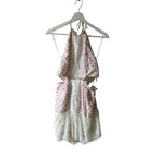 LoveShackFancy Kesia Floral Lace Halter Mini Dress Size L