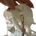 LoveShackFancy Kesia Floral Lace Halter Mini Dress Size L