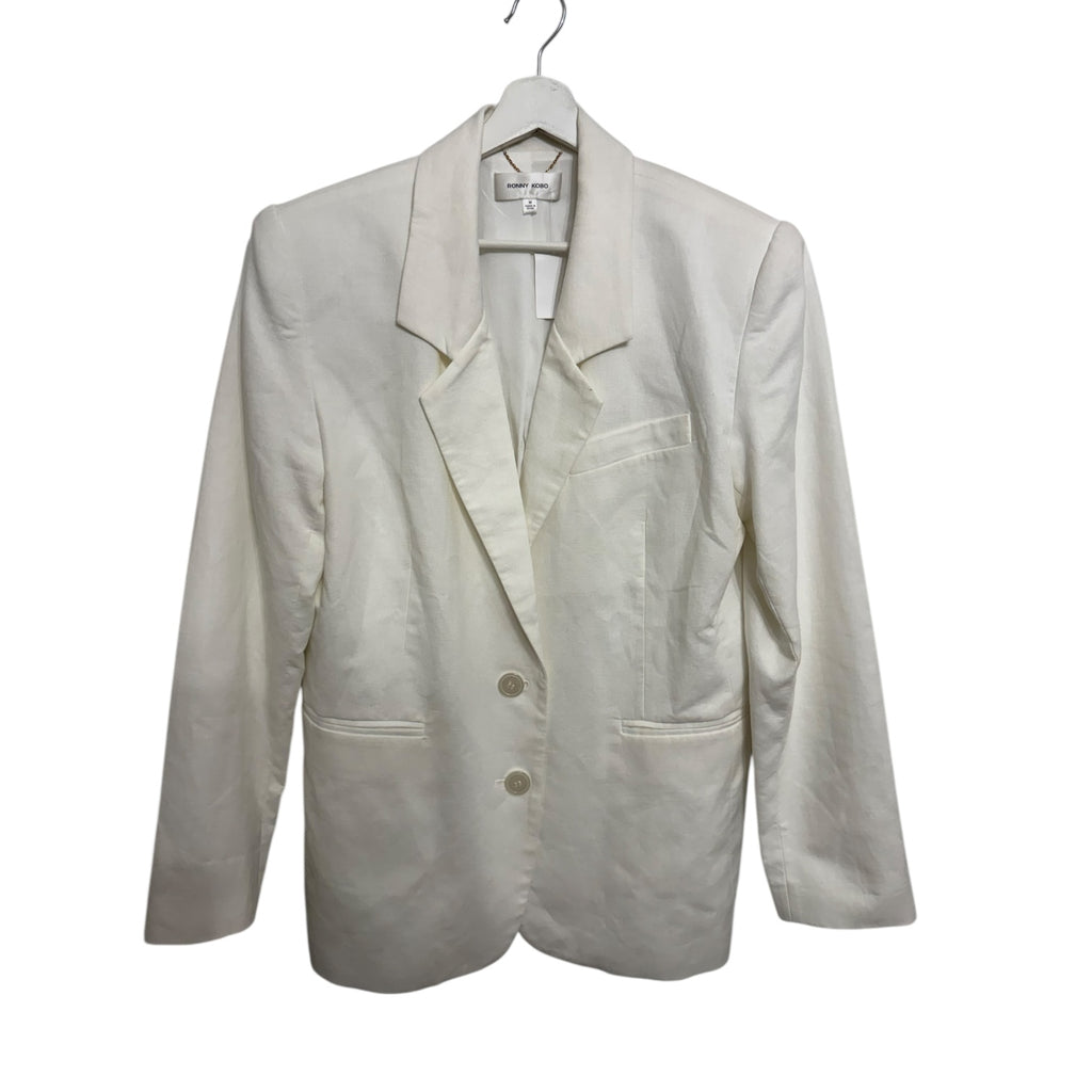 RONNY KOBO Klover Single-breasted Oversized Linen Jacket Size M