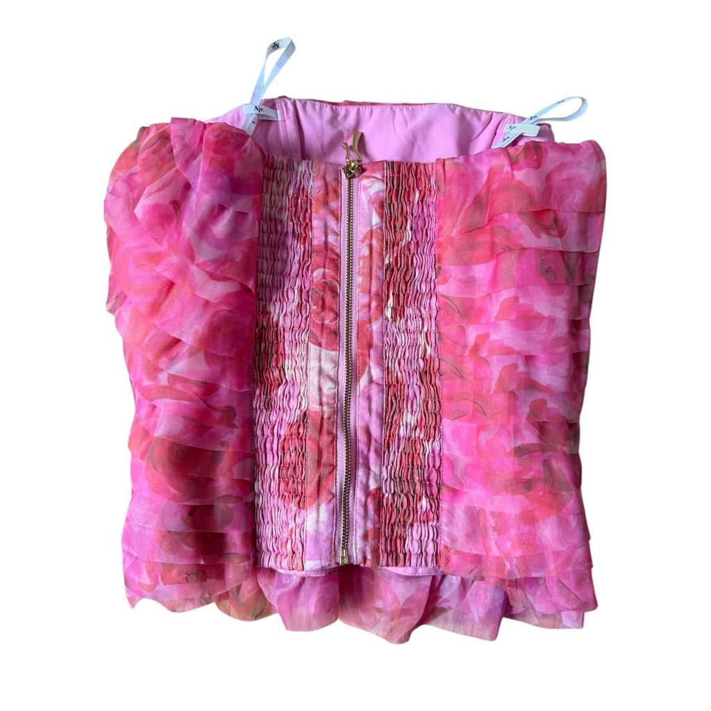 Aje Charmed Strapless Ruffled Bustier Top Size 2