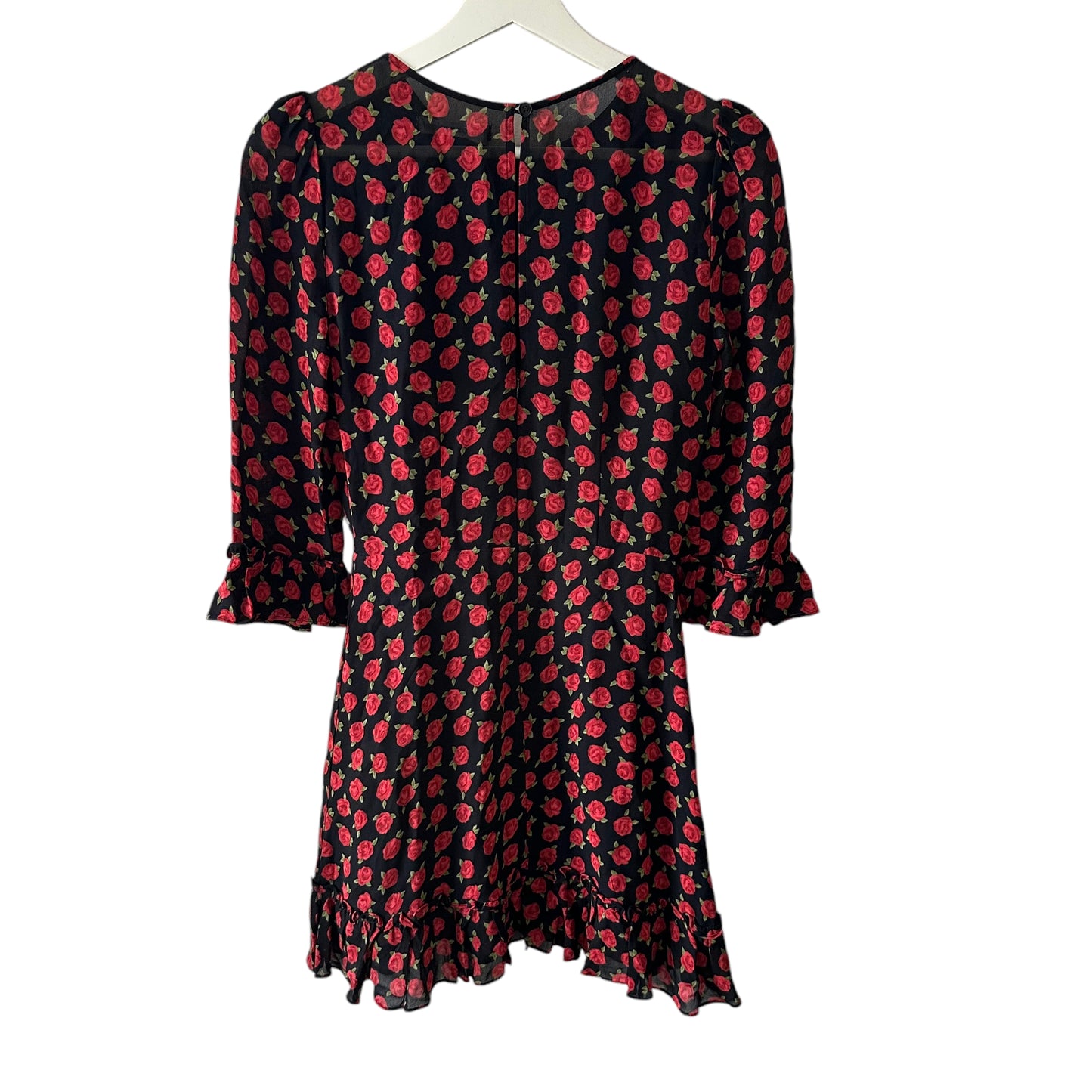 Reformation Doutzen Mini Dress Cassandra Red Roses Size 0