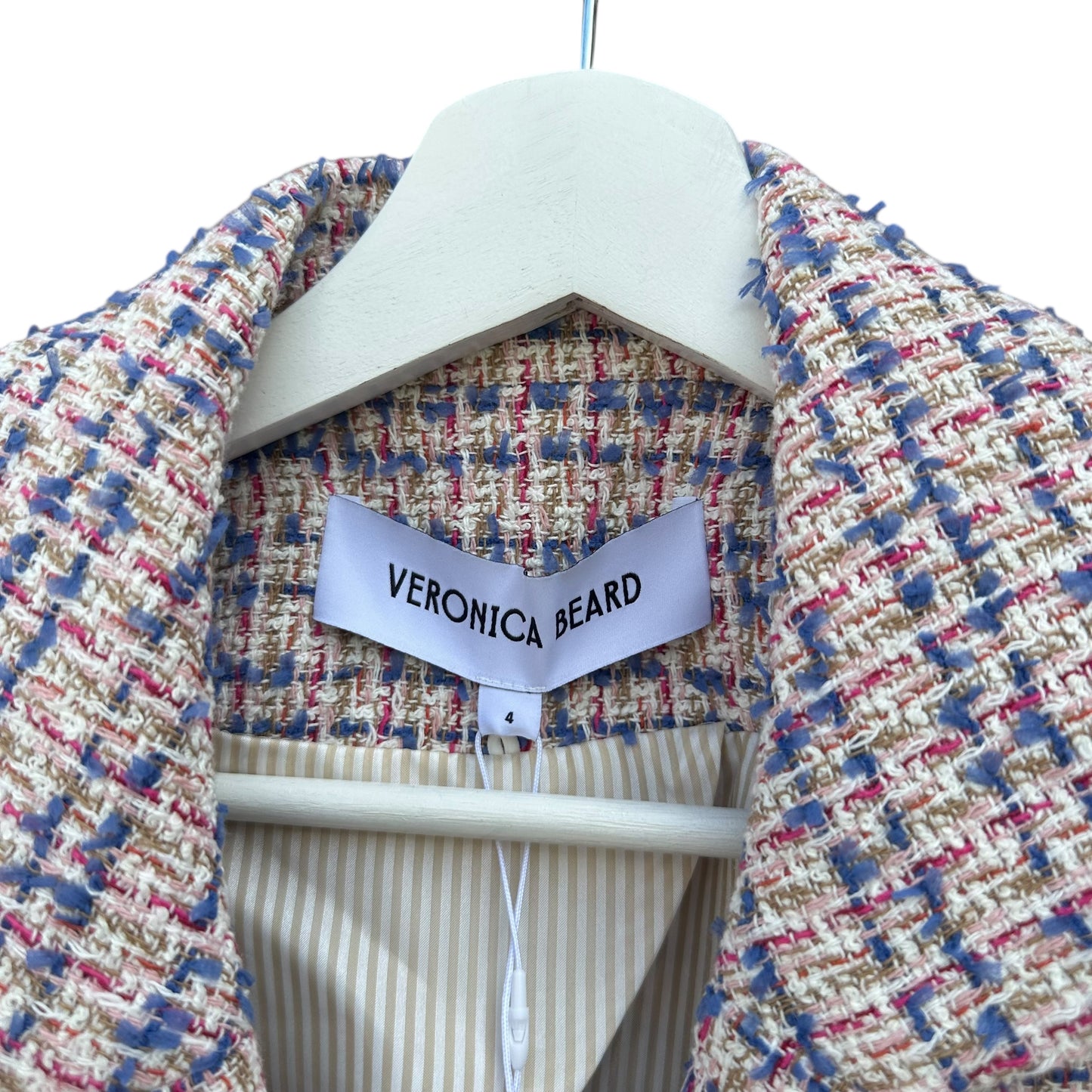 Veronica Beard Taja Multicolor Tweed Jacket Size 4