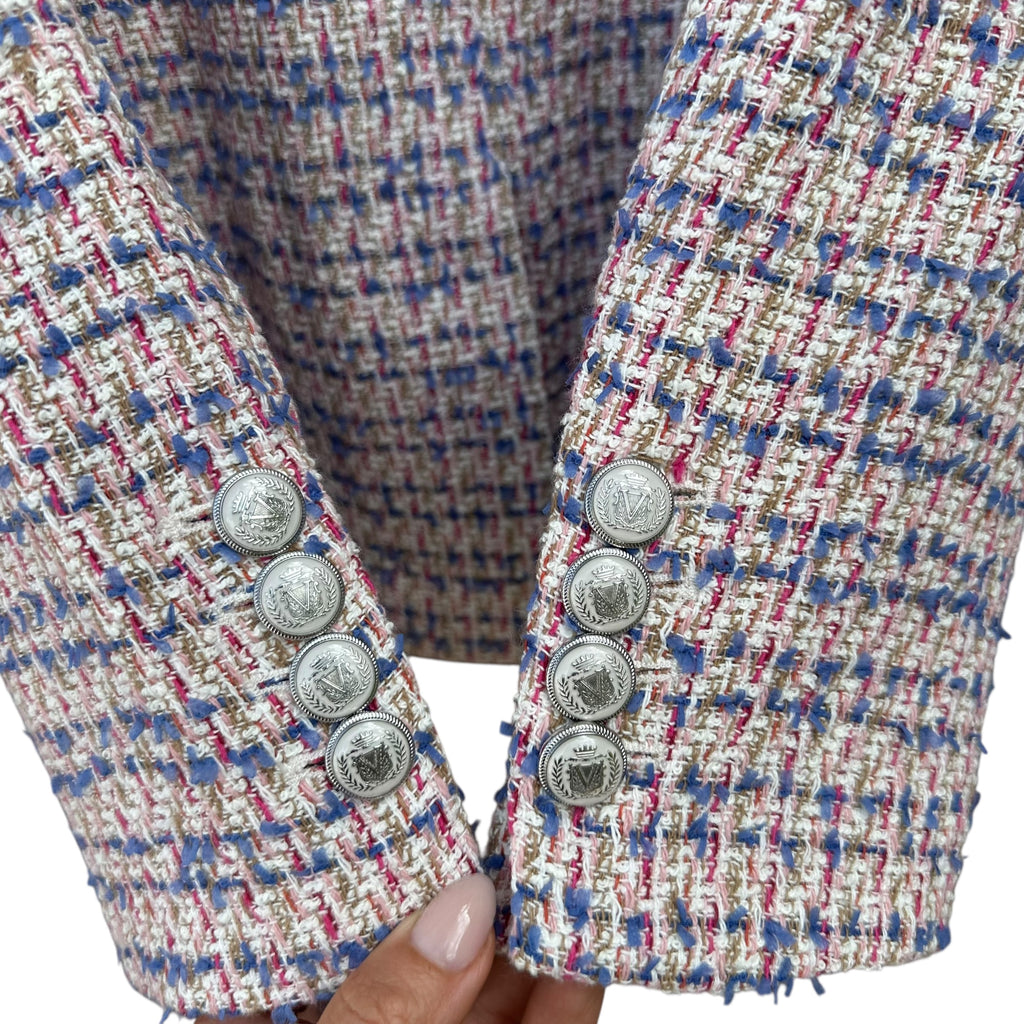 Veronica Beard Taja Multicolor Tweed Jacket Size 4