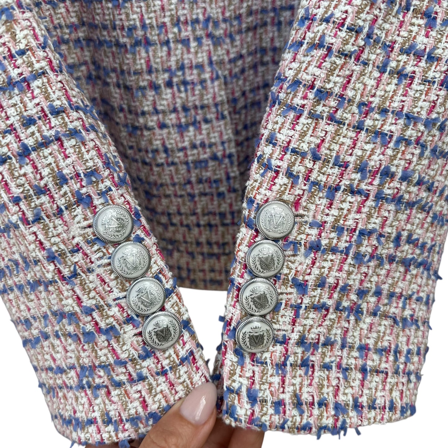 Veronica Beard Taja Multicolor Tweed Jacket Size 4