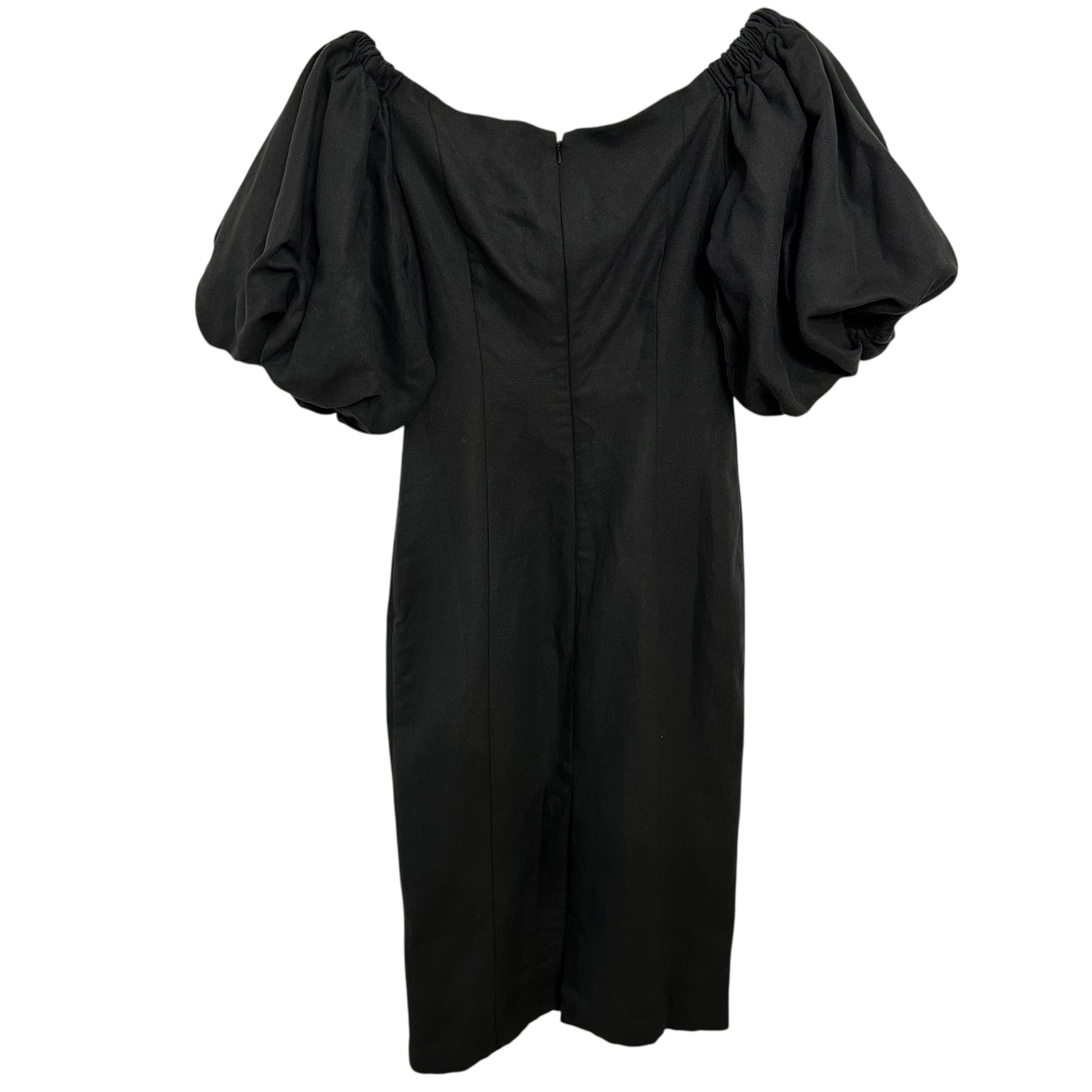 Mara Hoffman Midi Linen-Blend Namari Puff-Sleeve Dress Size 00