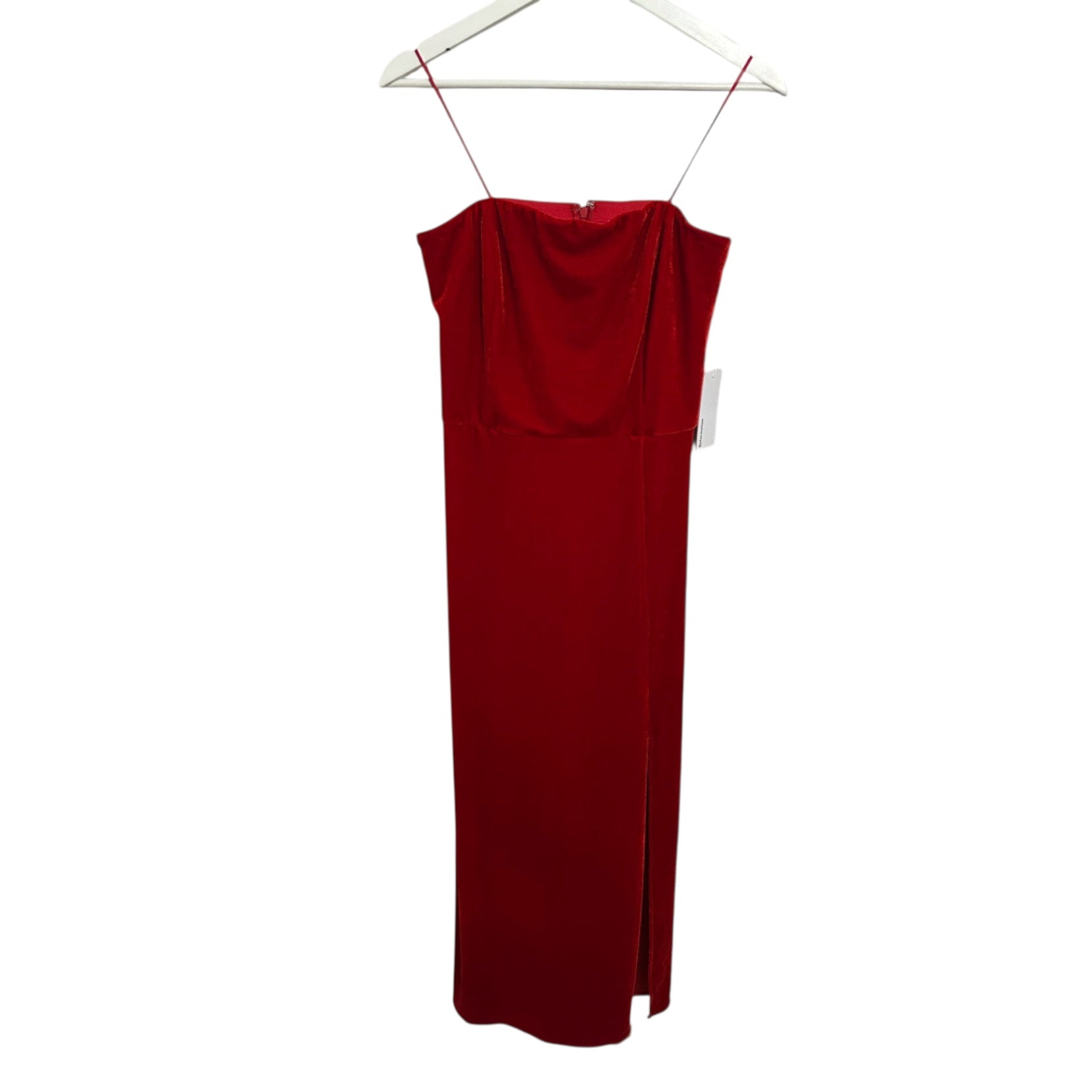 Reformation Beacon Strapless Maxi Dress Cherry Red Size L