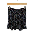 Reformation Flounce Polka Dot-Crepe Mini Skirt In Confetti Size 0