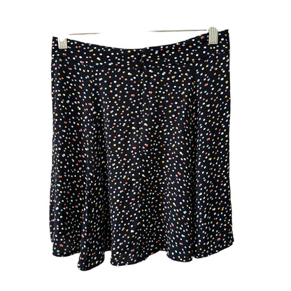 Reformation Flounce Polka Dot-Crepe Mini Skirt In Confetti Size 0