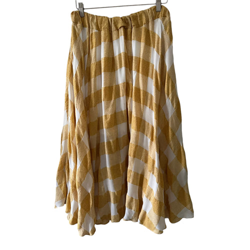 Acler Sutherland Checked Woven Full Midi Skirt Size 8