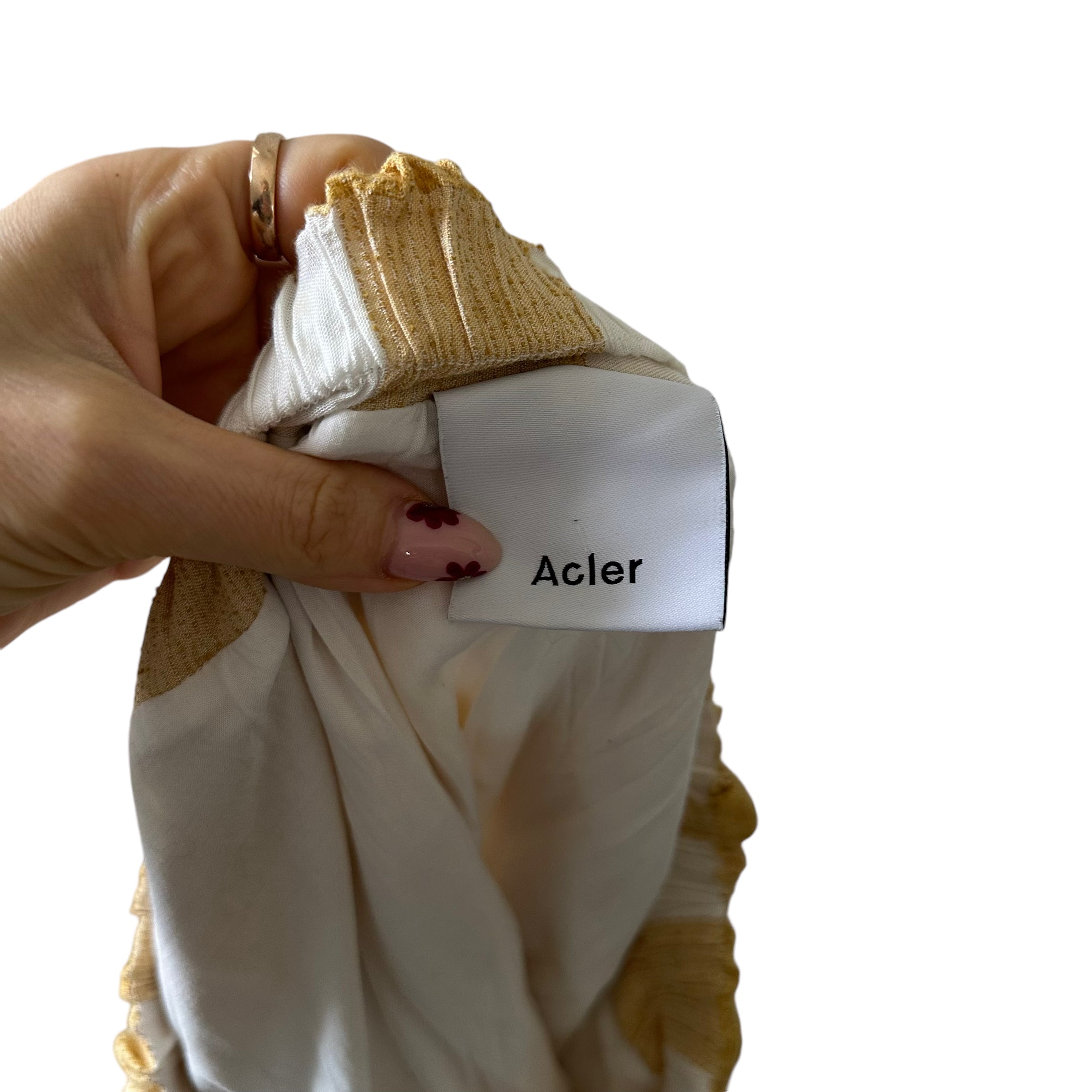 Acler Sutherland Checked Woven Full Midi Skirt Size 8