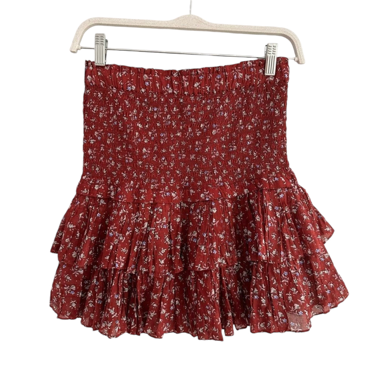 Isabel Marant Etoile Naomi Skirt Mini Printed Grenat Size 4