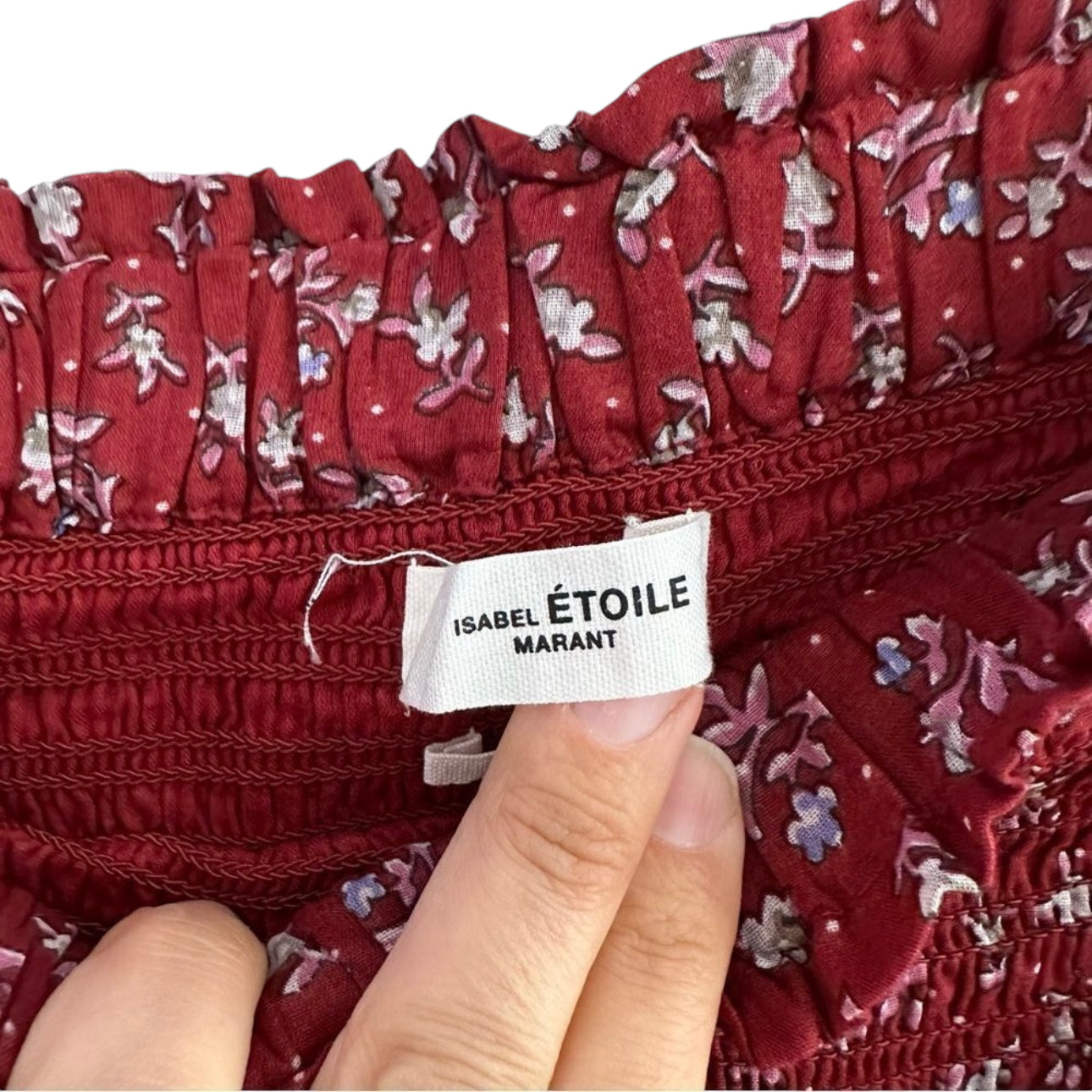 Isabel Marant Etoile Naomi Skirt Mini Printed Grenat Size 4