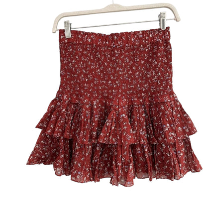 Isabel Marant Etoile Naomi Skirt Mini Printed Grenat Size 4