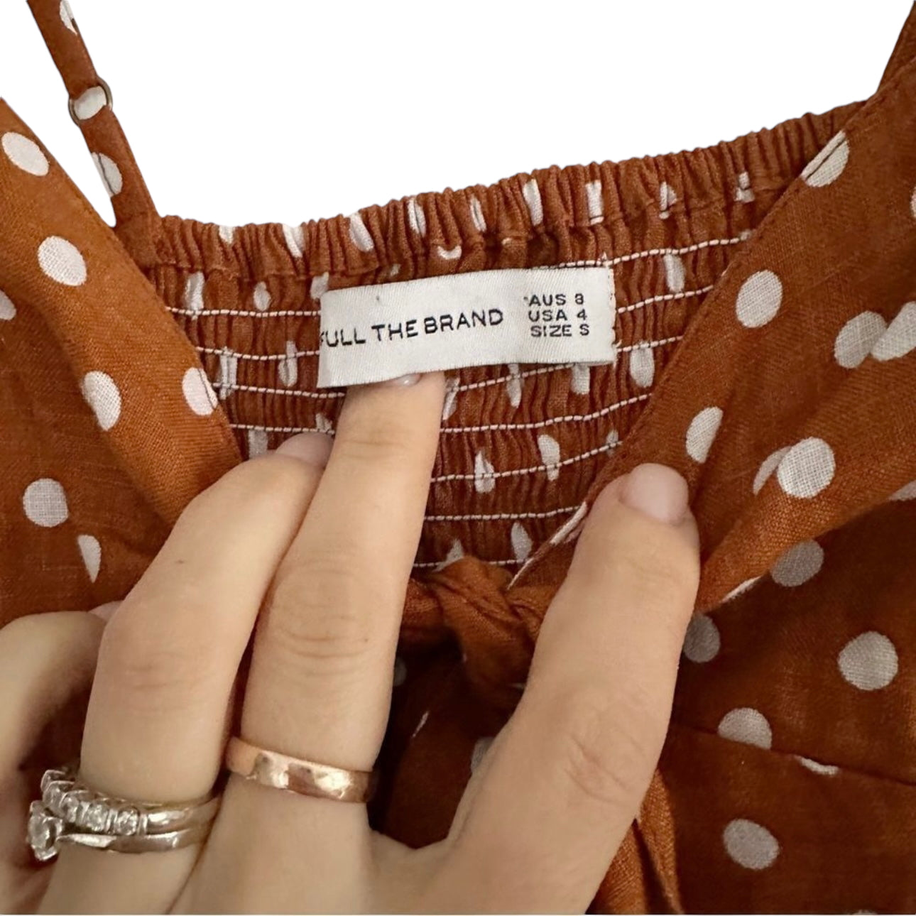 Faithfull The Brand Polkadot Midi Dress Size S