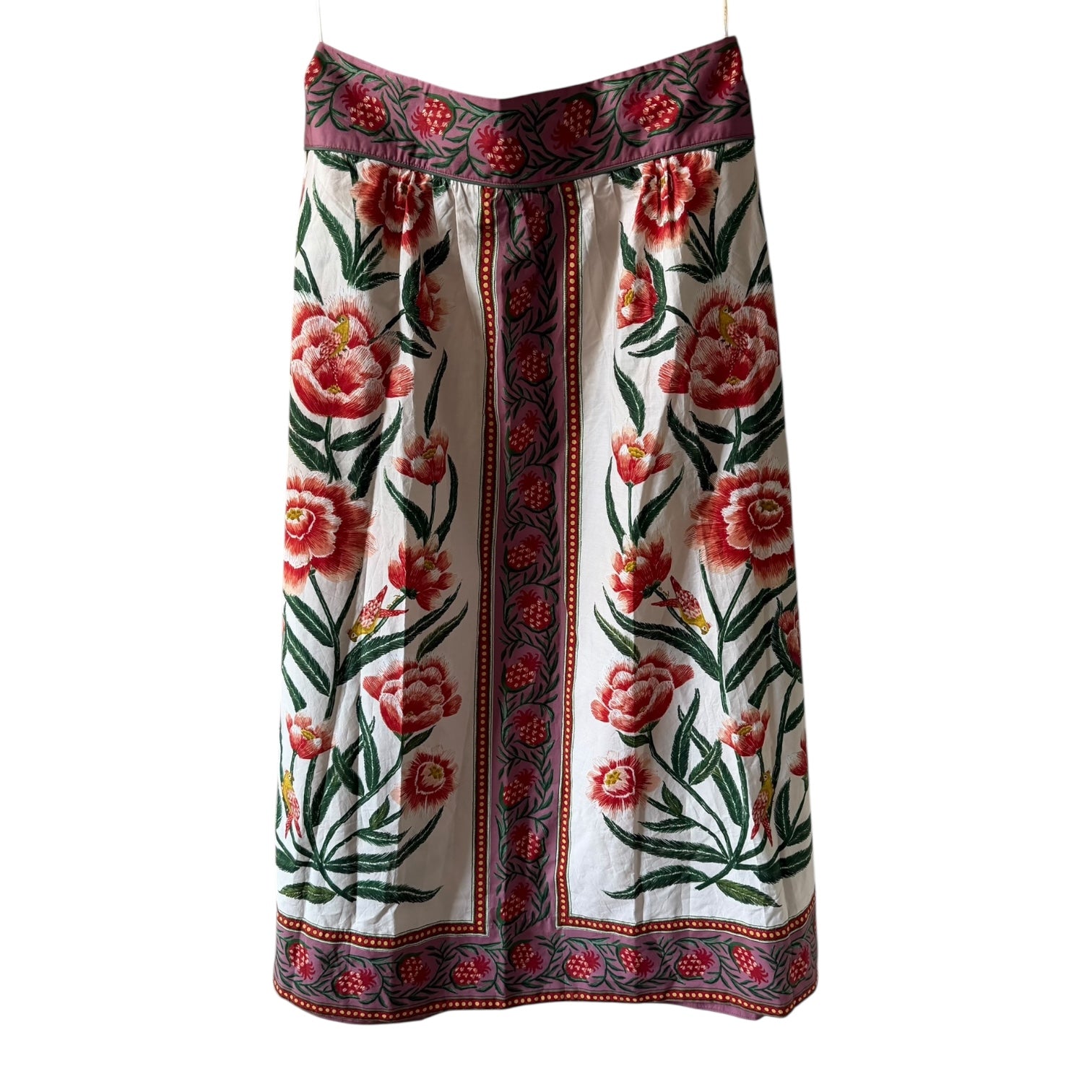 Farm Rio Ainika Delicate Floral Midi Skirt Size L