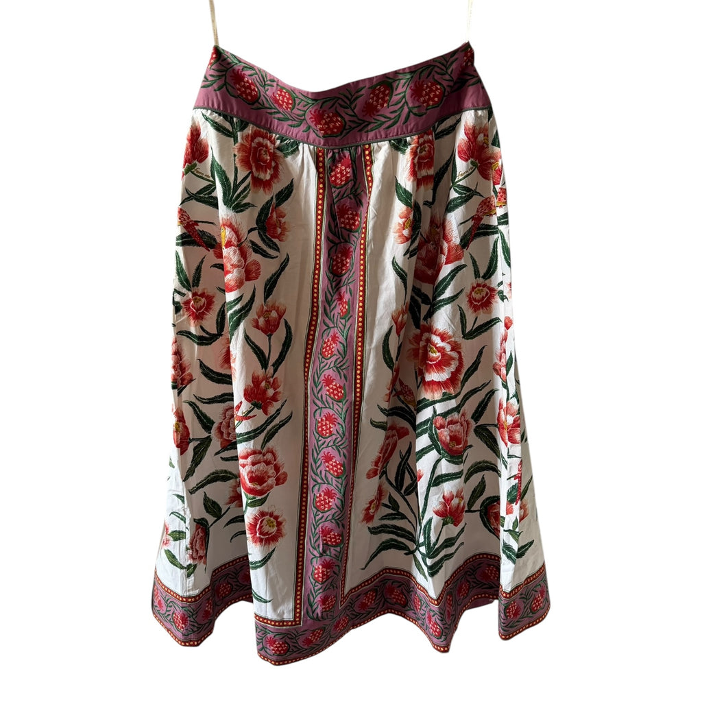 Farm Rio Ainika Delicate Floral Midi Skirt Size L