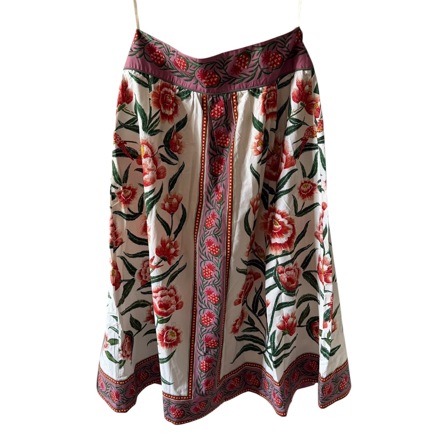 Farm Rio Ainika Delicate Floral Midi Skirt Size L