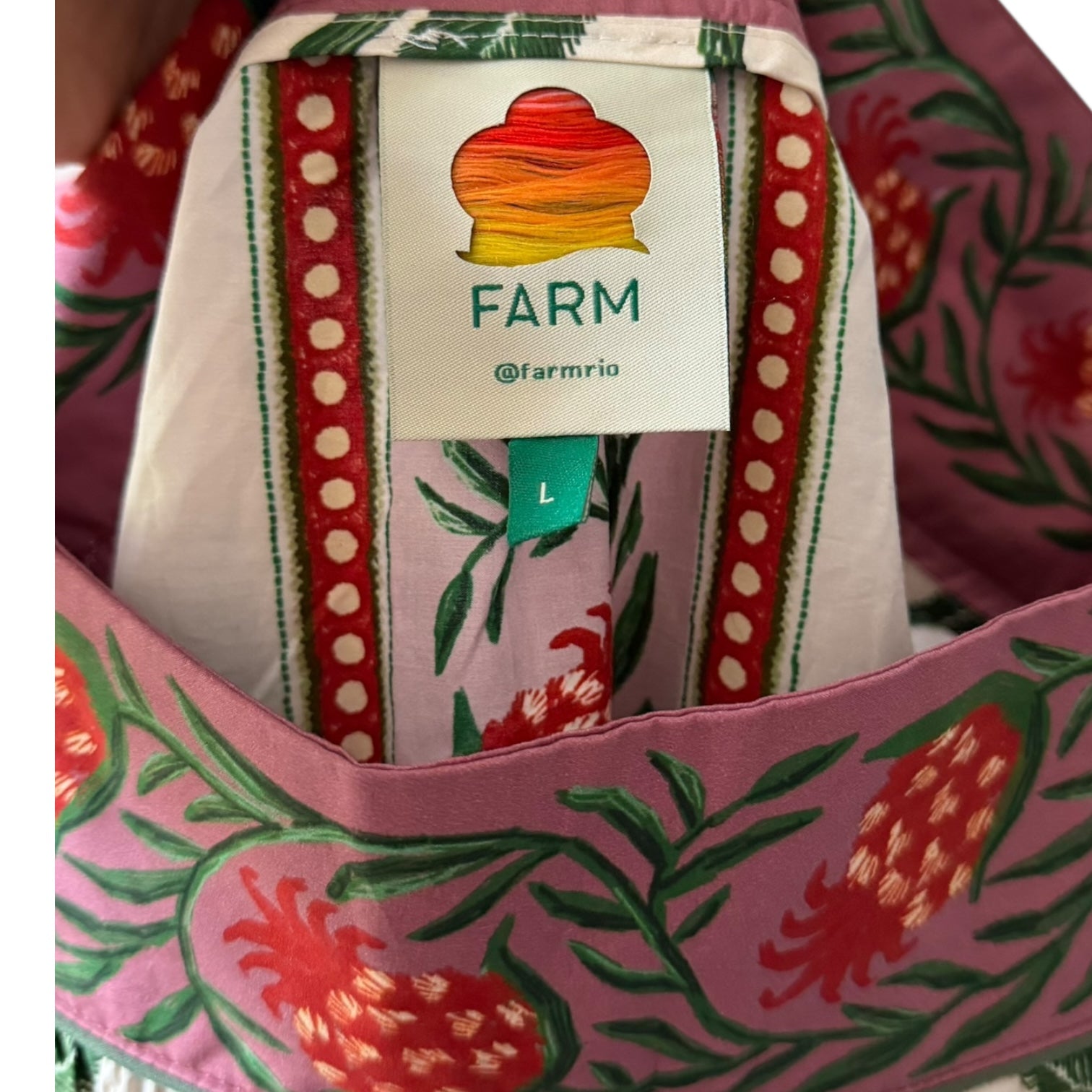 Farm Rio Ainika Delicate Floral Midi Skirt Size L