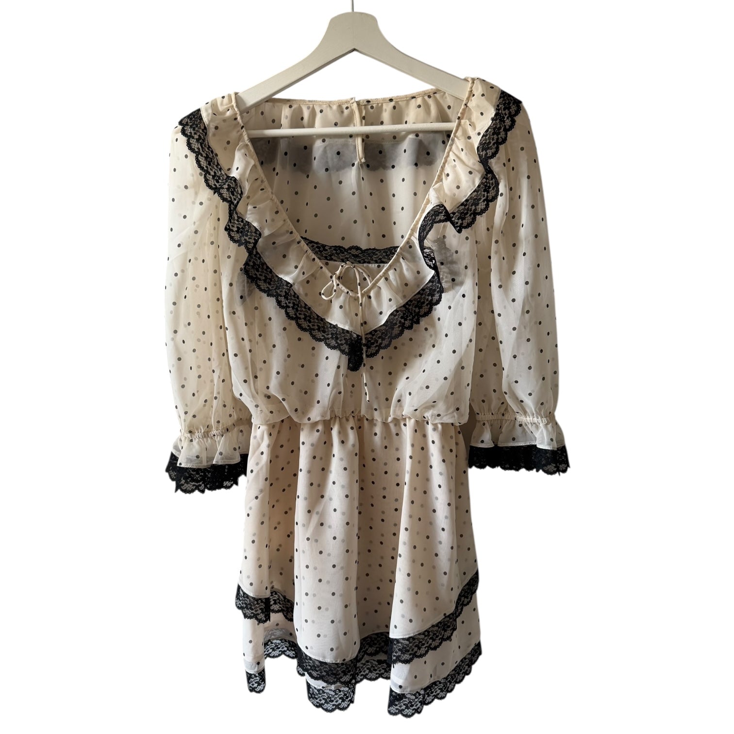 For Love & Lemons Dottie Dot Mini Dress Size XS