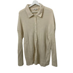 Reformation Fantino Cashmere Collared Cardigan in Gossamer Size XL