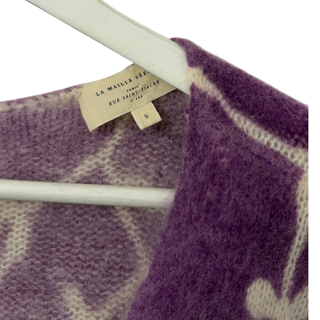 Sezane Fabiana Wool And Kid Mohair Cardigan Size S