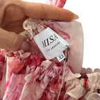 Misa Los Angeles Ditte Floral Ruffle Cold Shoulder Top Size XS