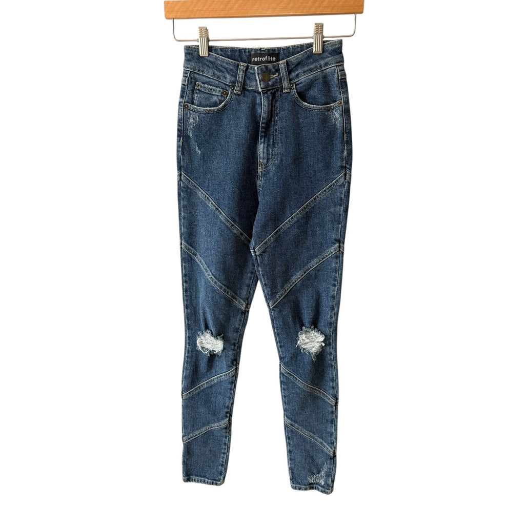 Retrofete Allegra Skinny Jeans in Blue Size 24