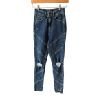 Retrofete Allegra Skinny Jeans in Blue Size 24