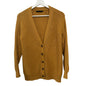 Jenni Kayne Mustard Mr Rib V Neck Oversized Boyfriend Cardigan Size XS