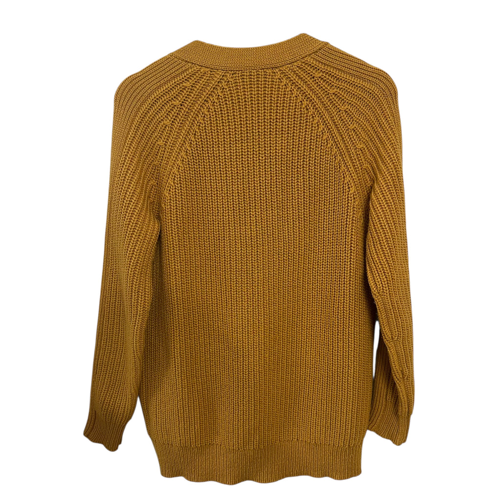 Jenni Kayne Mustard Mr Rib V Neck Oversized Boyfriend Cardigan Size XS
