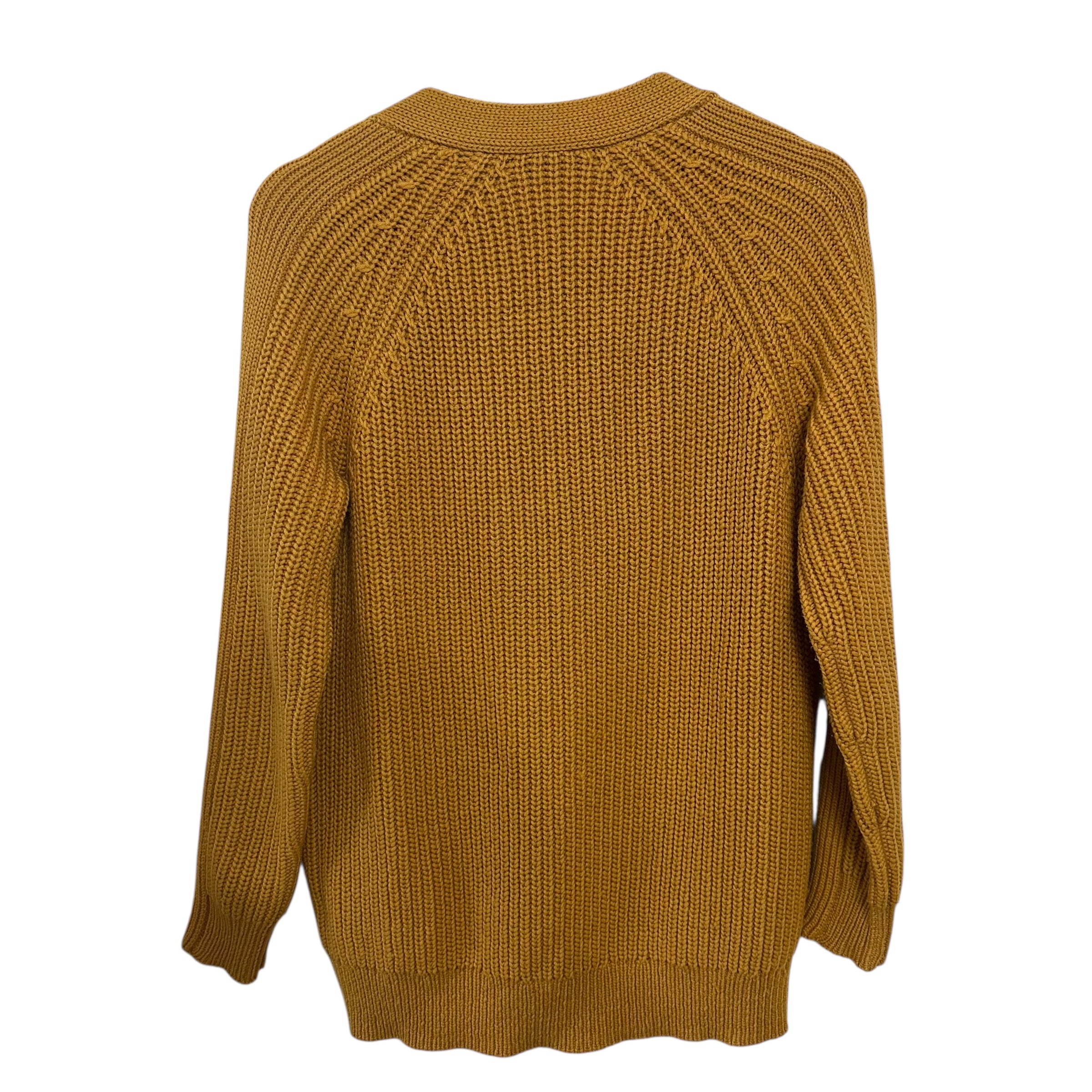 Jenni Kayne Mustard Mr Rib V Neck Oversized Boyfriend Cardigan Size XS