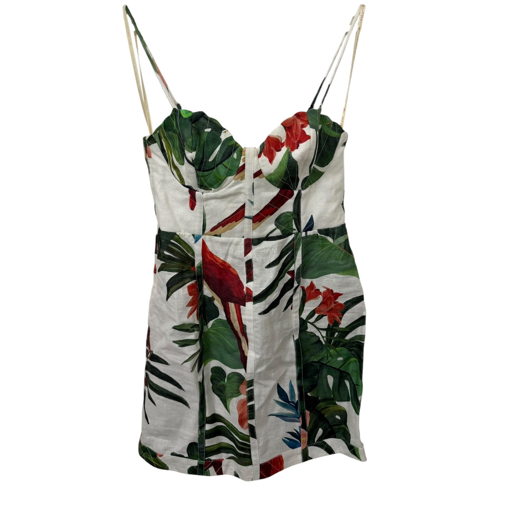 FARM Rio Off-White Midnight Macaw Fiesta Mini Dress Size S