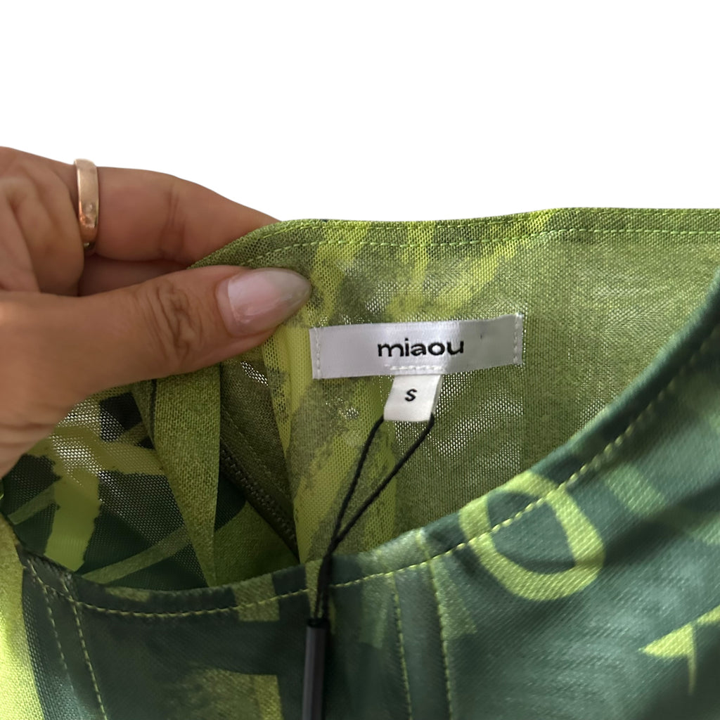 Miaou Leia Green Corset Top Size S