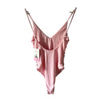 OCEANUS Rose Elegant High Cut Leg Swimsuit Pink Size XS