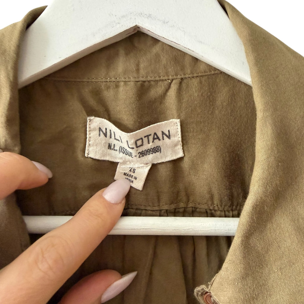 Nili Lotan Normandy Effortless Cotton Blouse Top Size XS