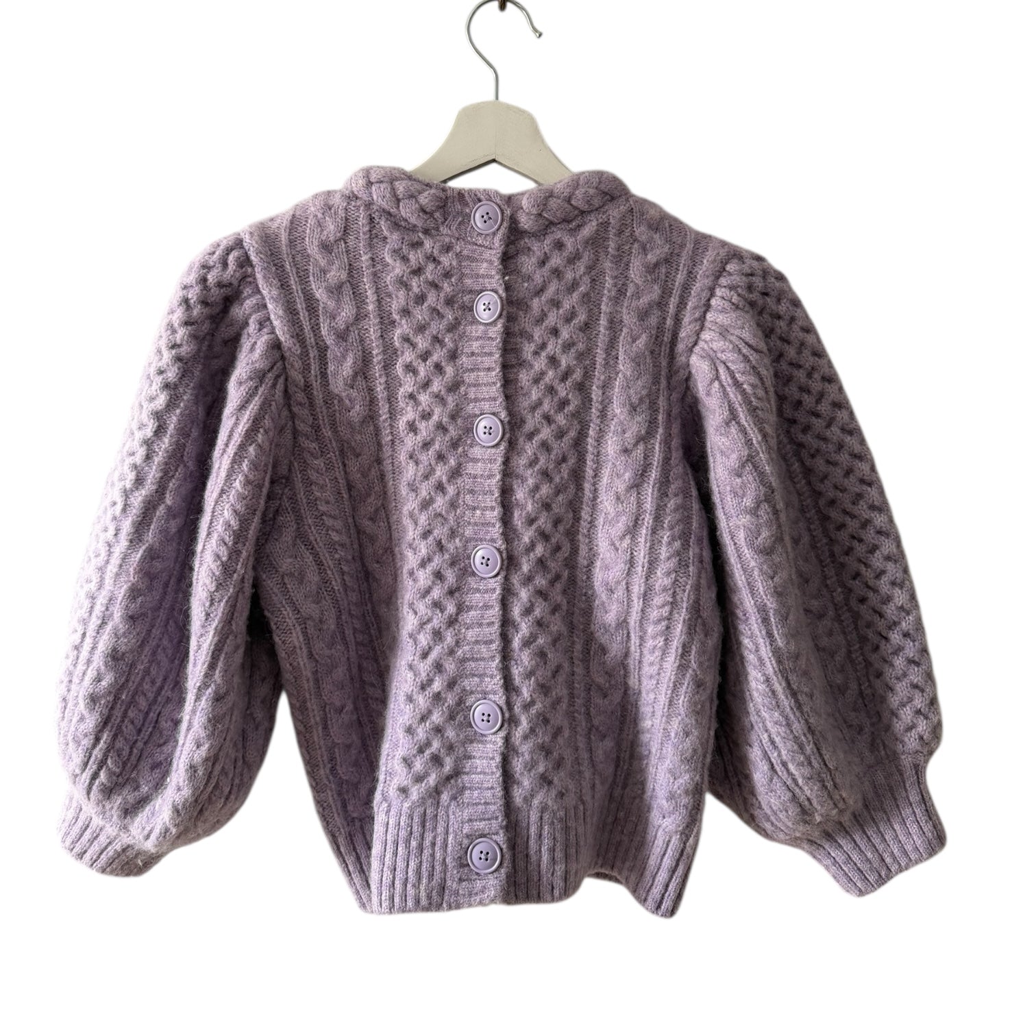 Sea New York Ebba Puff Sleeve Cable Sweater Size S