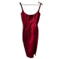House Of CB  Casimira Wine Satin Corset Midi Dress Size S