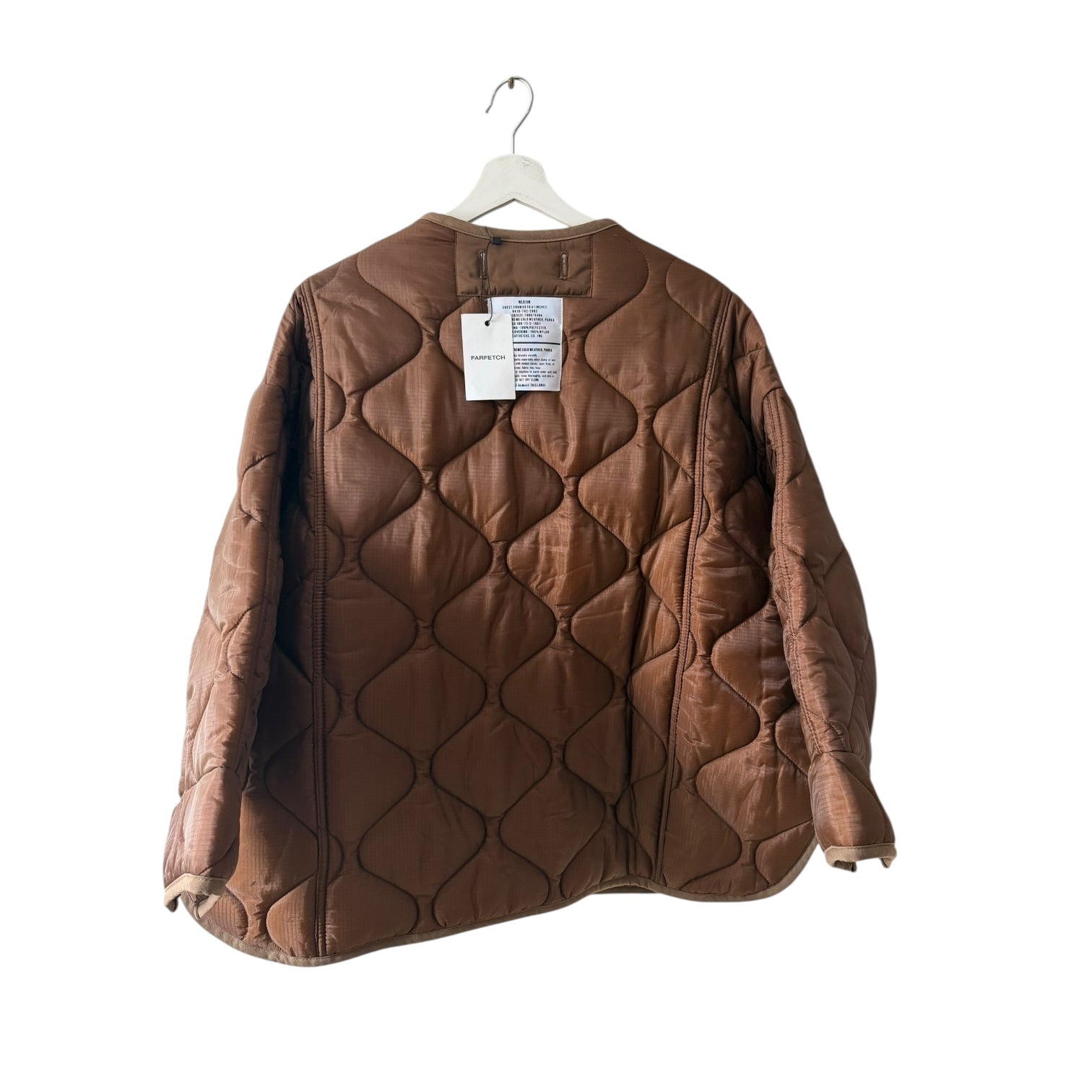 The Frankie Shop Teddy Quilted Jacket Chocolate Size XS/S