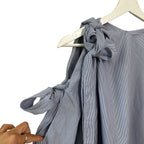 Frankie Shop Pinstripe Bow Detail on Sleeve Size XS