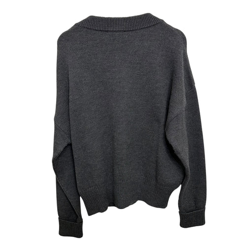 Ami Grey Wool Ami De Coeur Cardigan Size L