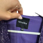 Retrofete Gabrielle Robe Sequin Party Dress Purple Size XS