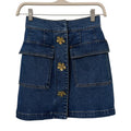 Oscar de la Renta Stretch-Denim Mini Skirt Size 0