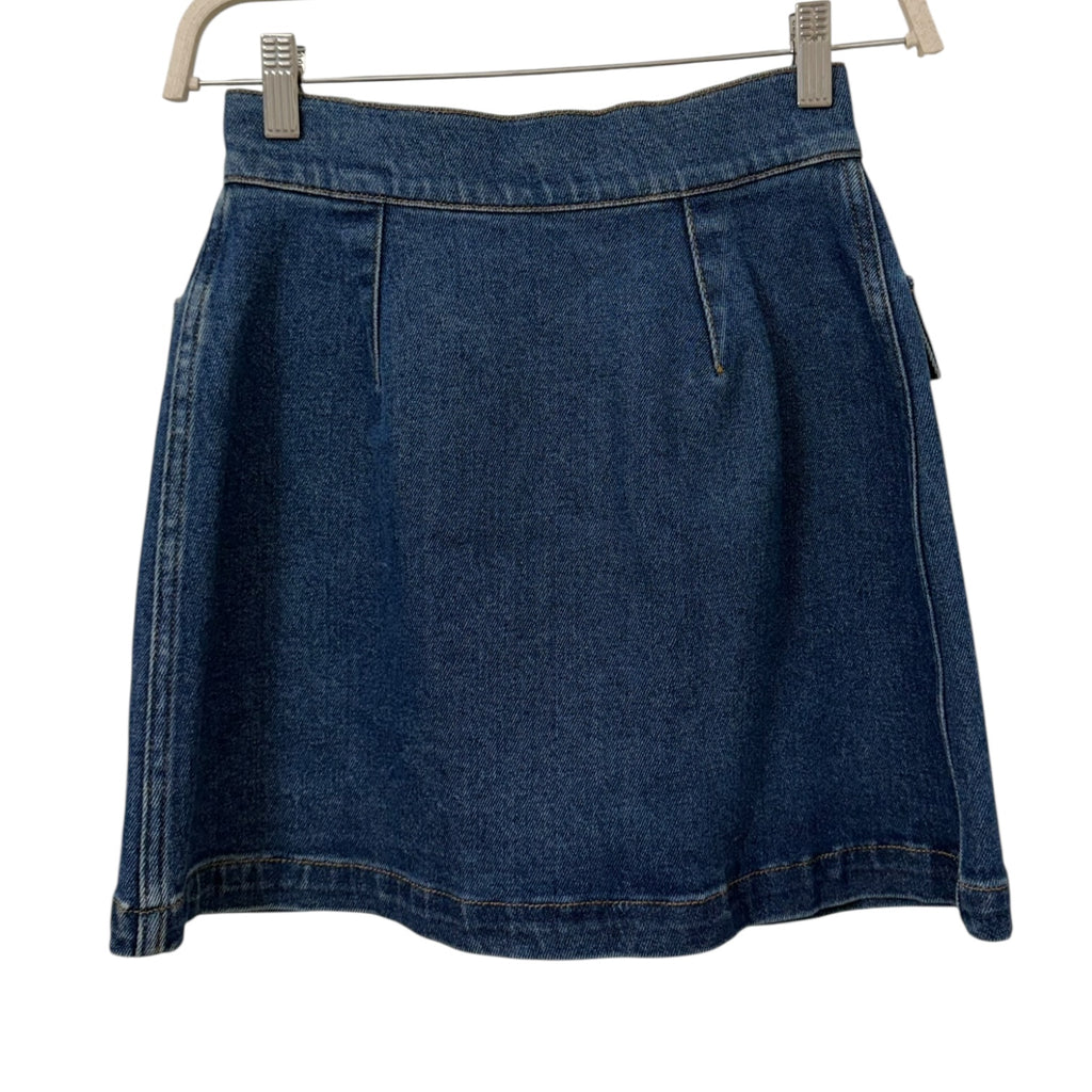 Oscar de la Renta Stretch-Denim Mini Skirt Size 0