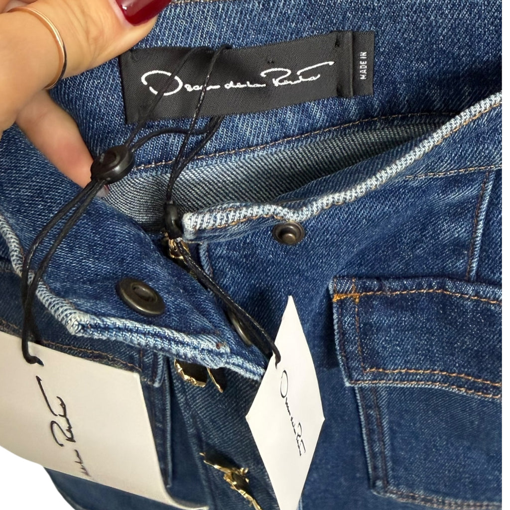 Oscar de la Renta Stretch-Denim Mini Skirt Size 0
