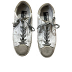 Golden Goose Super-Star with Perforated Star and Ice Gray Heel Tab Size 40