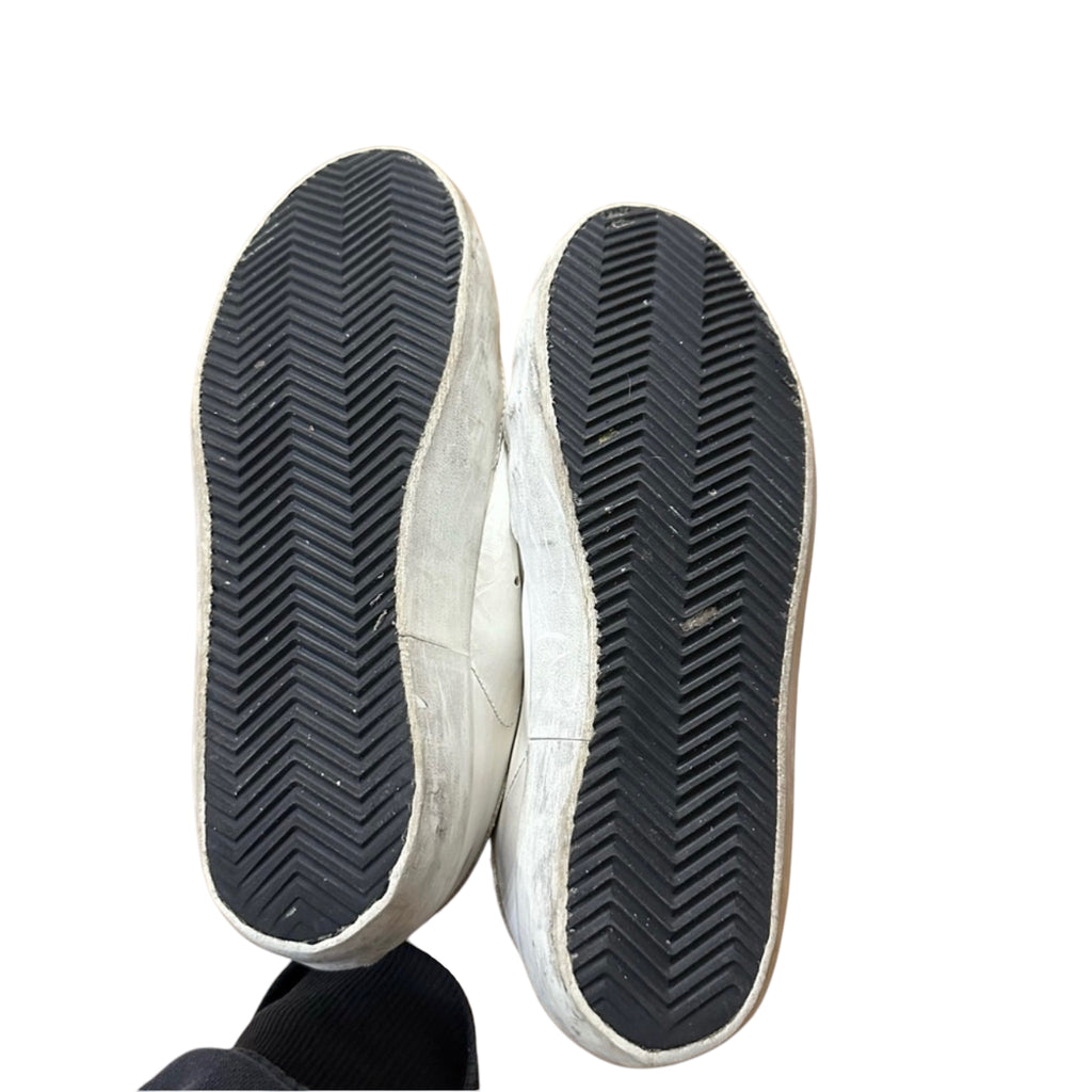 Golden Goose Super-Star with Perforated Star and Ice Gray Heel Tab Size 40